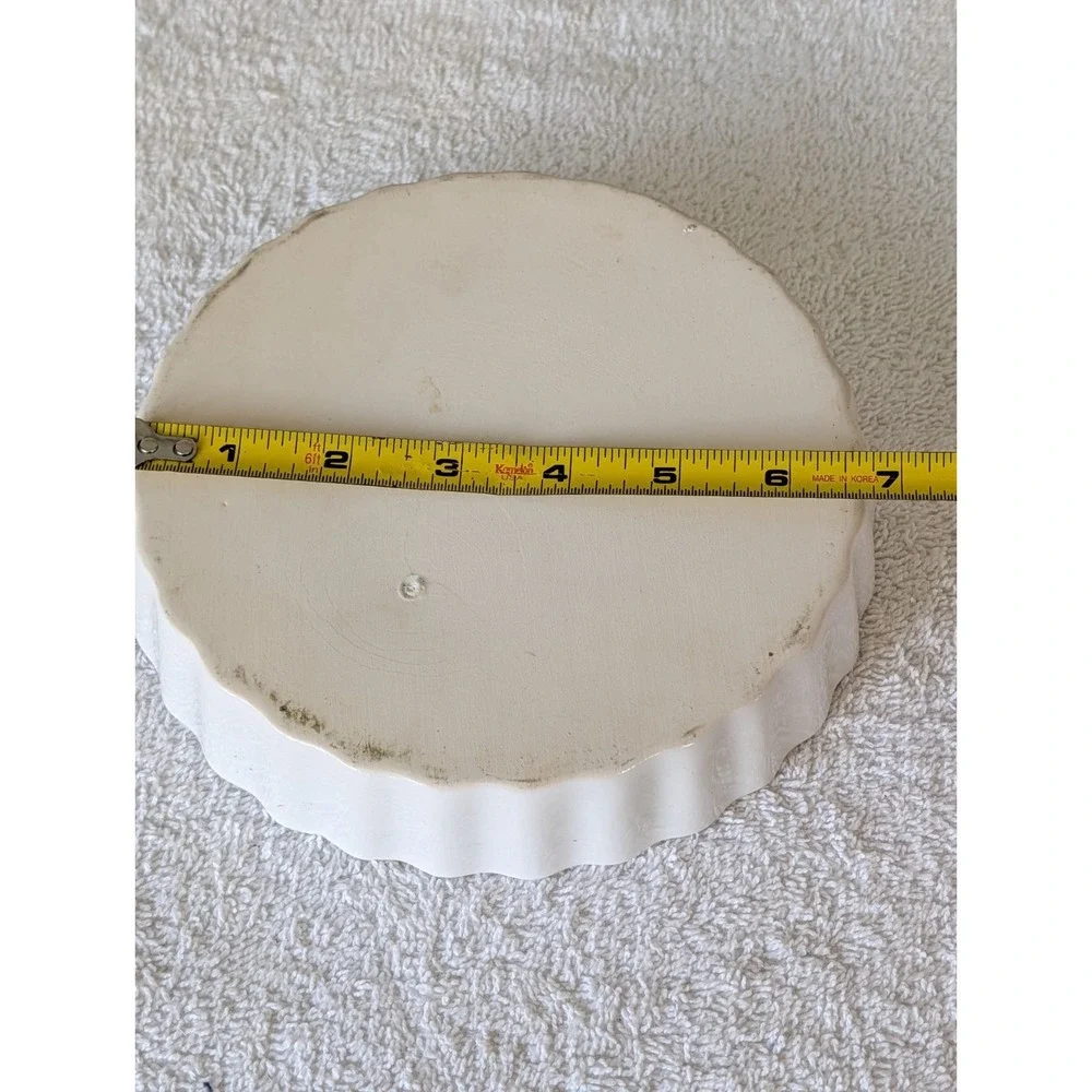 Vintage Small Ceramic Vegetable 6 Layer Bake Recipe Pie Dish Tart Ashley Fluted